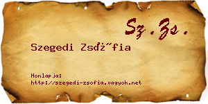 Szegedi Zsófia névjegykártya