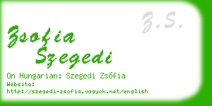 zsofia szegedi business card