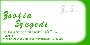 zsofia szegedi business card